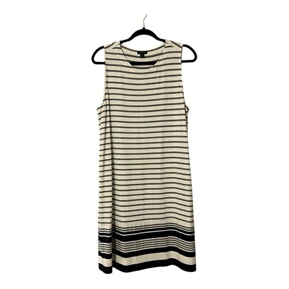 J. Jill Dresses & Skirts - J. Jill Wearever Collection Womens Size XL Petite White Black Stripe Shift Dress